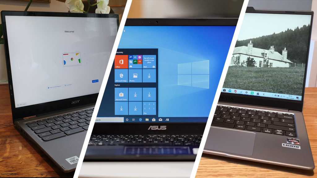 A thumbnail showing three of the best budget laptops