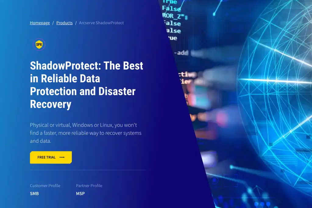 Arcserve ShadowProtect SPX - Best Windows backup for SMBs